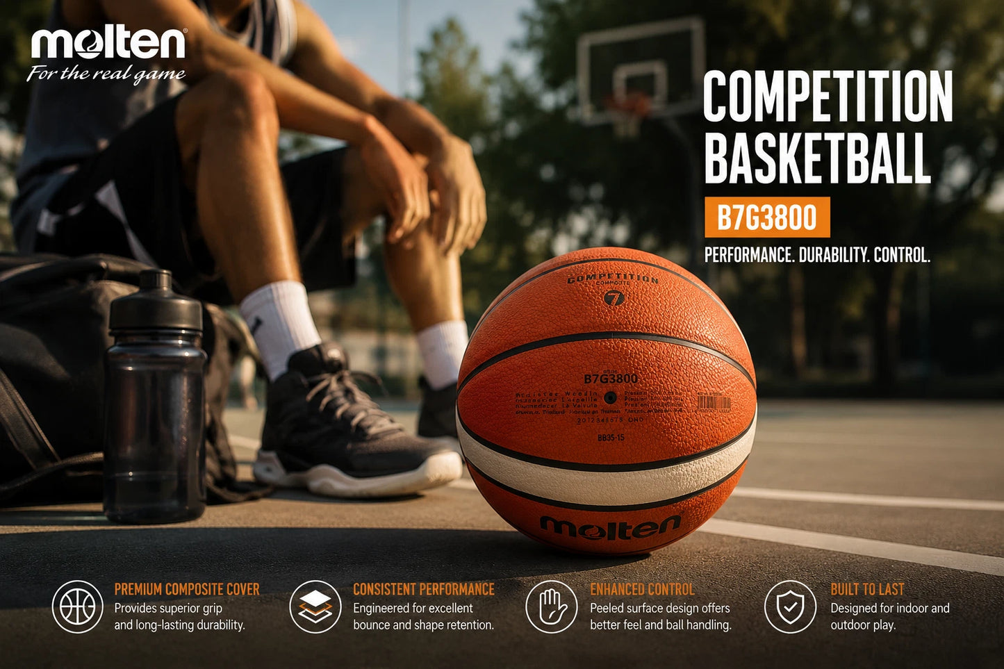 Molten BG3800 FIBA Approved Competition Basketball Official Game Ball™