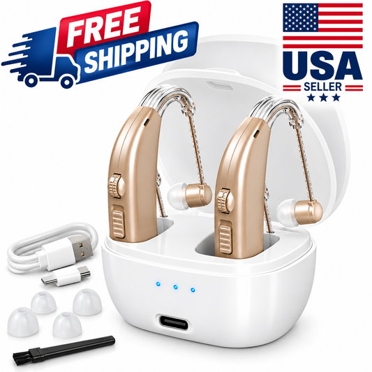 Hearing Aids Hearing Amplifiers for Seniors Rechargeable with Noise Cancelling
