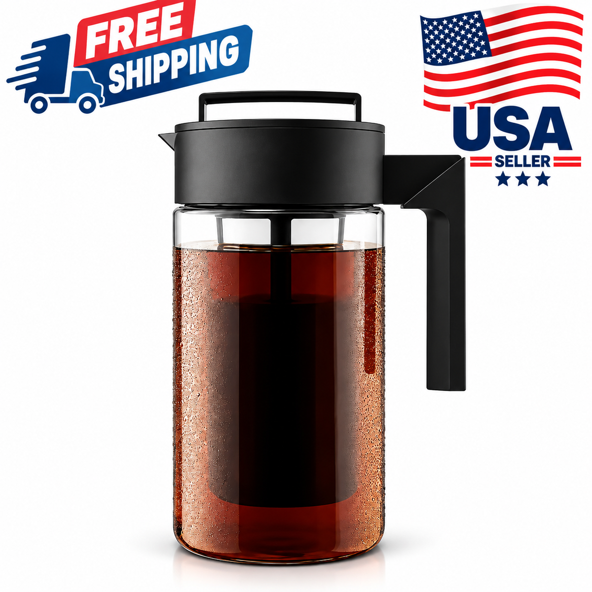 Deluxe Brew 32 Oz Cold Brew Coffee Maker – Large Capacity Coffee Infuser Pitcher