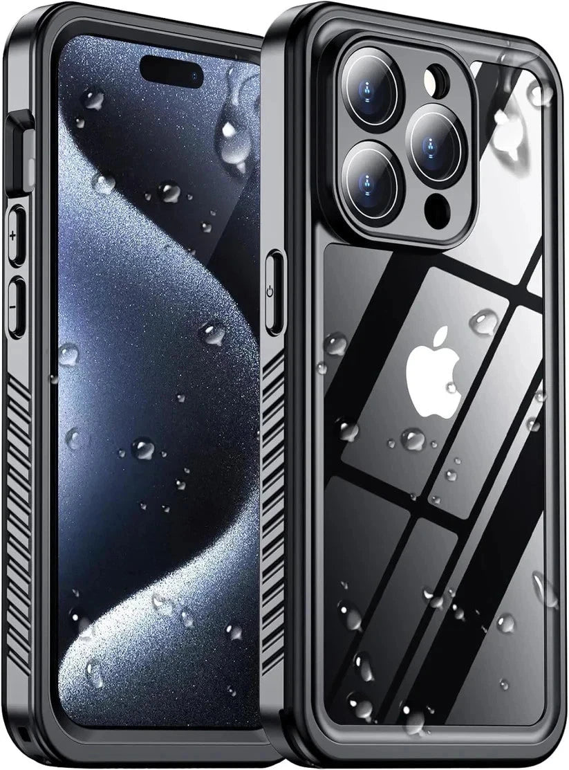 iPhone 15 Pro Waterproof Case Shockproof Clear Cover Screen & Camera Protection TM