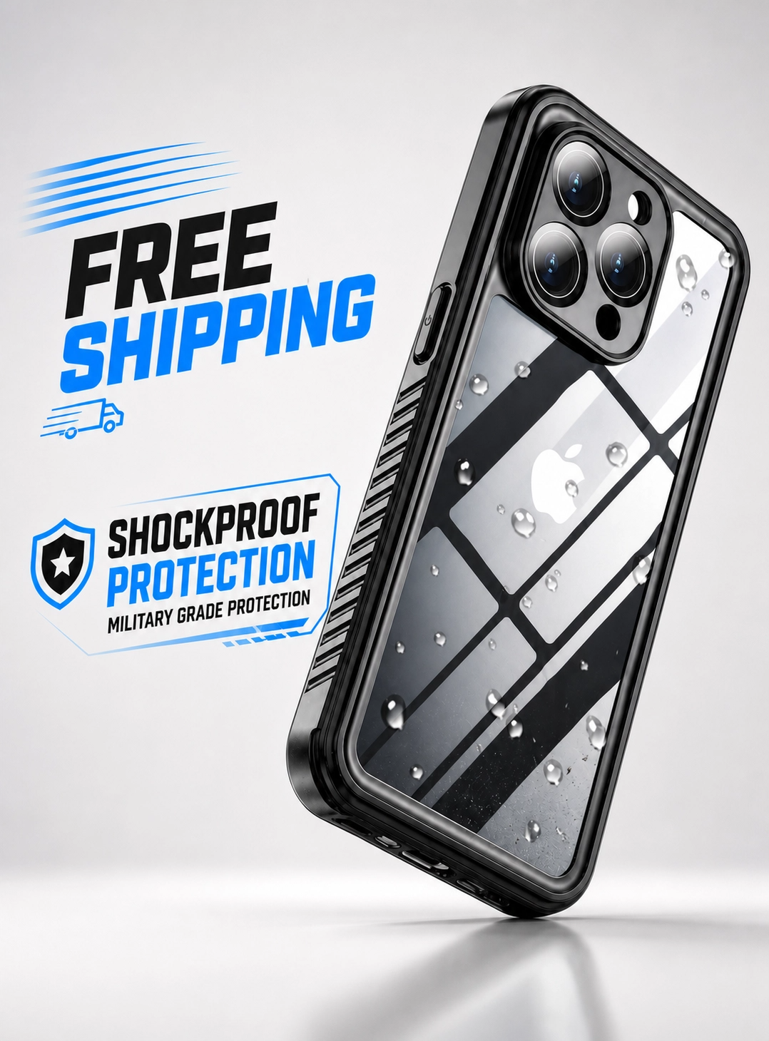 iPhone 15 Pro Waterproof Case Shockproof Clear Cover Screen & Camera Protection TM
