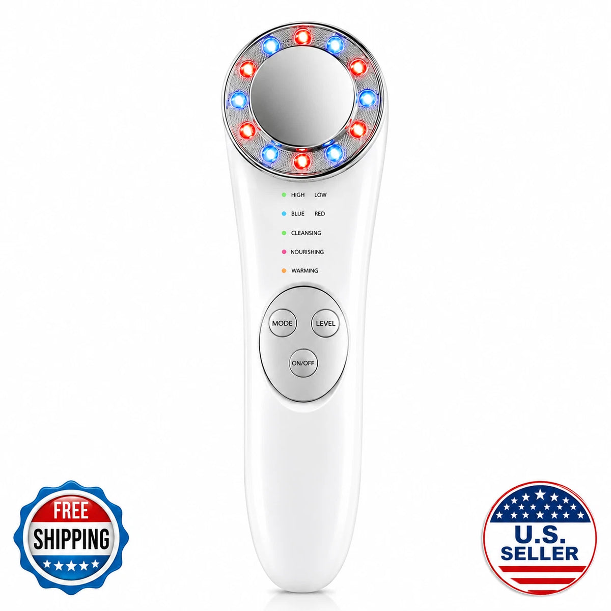 Microcurrent Facial Device 5-in-1 Face Massager for Skin Tightening & Lifting – Facial Care Tool